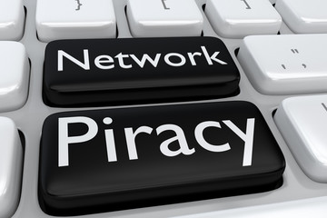 Network Piracy concept