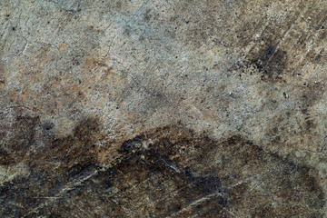 Stain on old cement texture