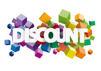 Vector discounts cover with text