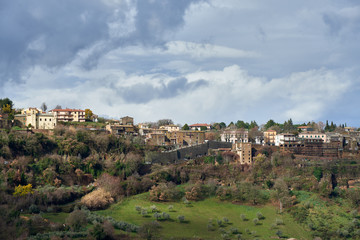 Fototapeta na wymiar Lubriano, village near the Civita di Bagnoregio