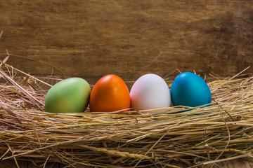 Nest with Easter eggs