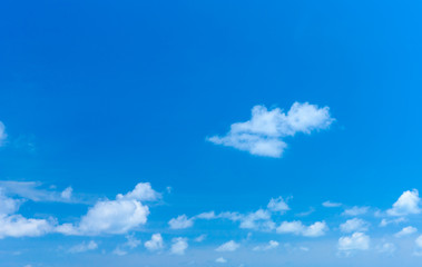 clouds in the blue sky