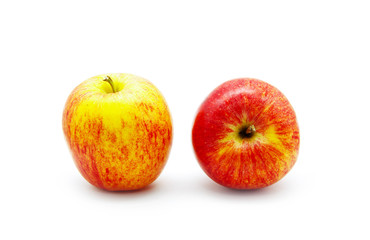 Fresh red apple isolated on white