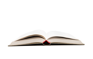 open book on white background