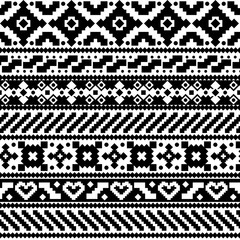 Fototapeta premium abstract ethnic aztec style seamless pattern in black and white