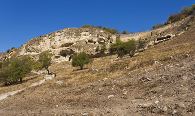 Chufut-Kale -  a medieval cave city-fortress in the Crimea.Russia.