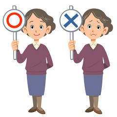 正解　不正解　婦人
