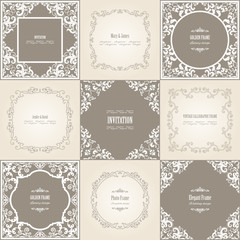 Vintage filigree frame set.