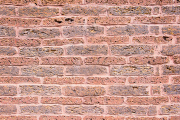 Old red brick wall texture background
