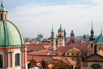 view of the city of Prague from the top