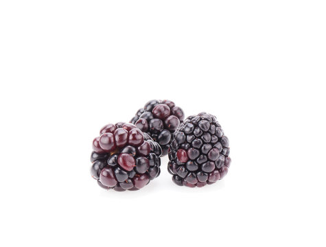 Blackberry isolated on white background.