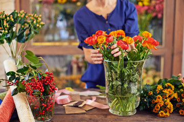 Fresh flowers in vase