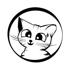 Vector illustration of cat logo.