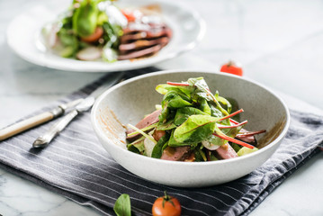 salad with beef