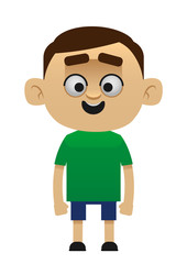 Male Cartoon Character happy child
