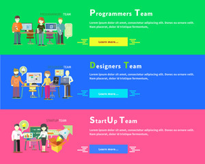 Startup Team. Programmers. Designers People Group