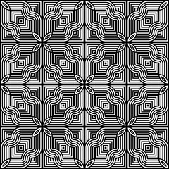 Design seamless monochrome geometric pattern