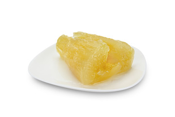 cassava or tapiopca in syrup,Thai Dessert,clipping path