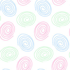 Seamless pattern in pastel tones. Hand drawn. Vector illustration.
