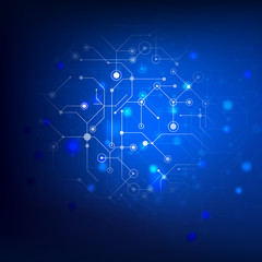 Abstract background connection internet social, dot and line ele