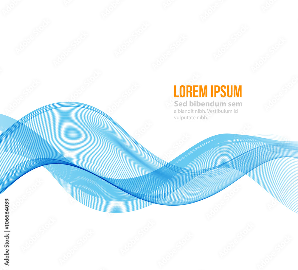 Poster abstract color wave design element