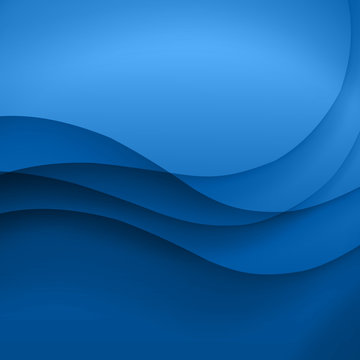 Blue vector Template Abstract background with curves lines and shadow. For flyer, brochure, booklet,  websites design