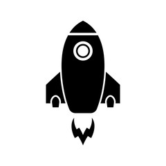 Rocket start up icon. Vector symbol. Vector illustration.