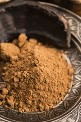carob pods and carob powder