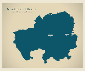 Modern Map - Northern Ghana GH