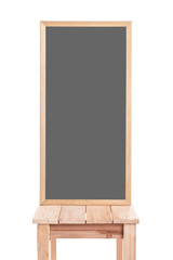 Blank of grey board isolated on white