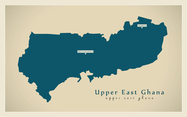 Modern Map - Upper East Ghana GH