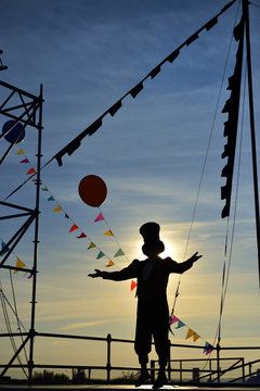 People in a Outdoor Circus Show