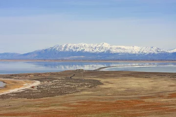 Tuinposter Wasatch Front from Antelope Island © Jenny Thompson