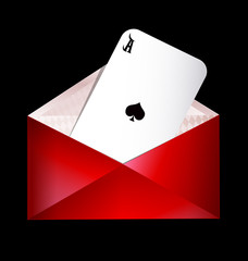 red envelope and ace