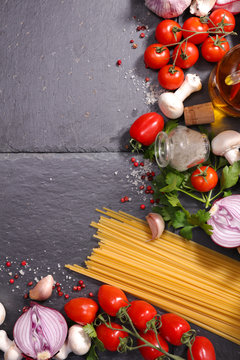 spaghetti and ingredient