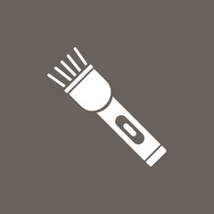Flash Light Icon on Dark Gray Color. Eps-10.