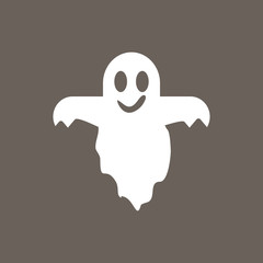 Ghost Icon on Dark Gray Color. Eps-10.