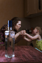 Drunk woman fights with her son