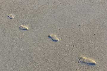 Footprints on sand