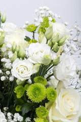 Close up of white roses