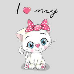 Cute White kitten