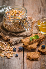 Granola bar from homemade granola