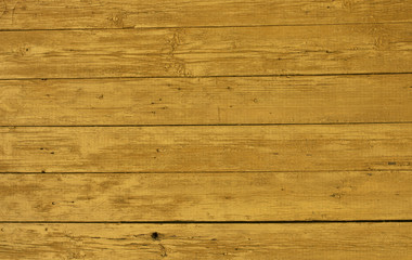 Fototapeta premium Yellow weathered wooden wall texture.