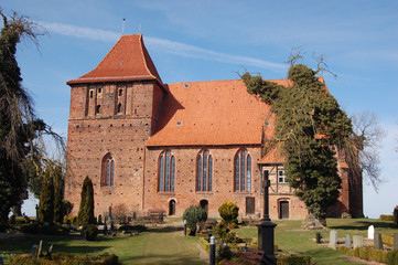 Fototapeta na wymiar Kirche in Hohenkirchen, Mecklenburg - Germany