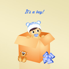 illustration of birth announcement