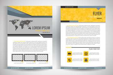 Flyer template. Business brochure. Editable A4 poster for design, education, presentation, website, magazine cover.
