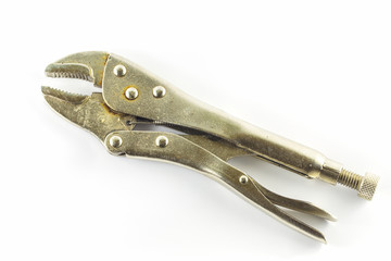 Locking Pliers isolated on white background