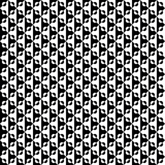 Seamless Geometric Pattern | Divided Circles & Triangles | Black-and-White