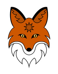 Fox head vector illustration