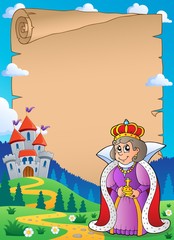 Parchment with queen near castle 2